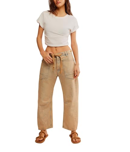 Image of Free People Moxie Low Slung Pull-On Barrel