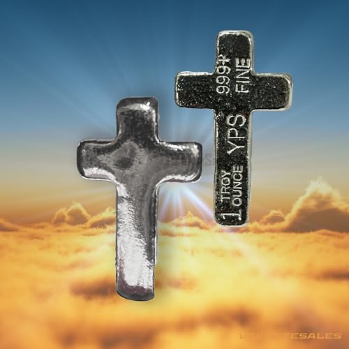 1 oz Silver poured cross Jesus Christ Easter in pouch2