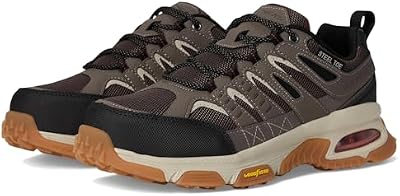 Skechers Work Skech Air Envoy Steel Toe Arcket Work Boot Mens Oxford 10 DM US TaupeBrown