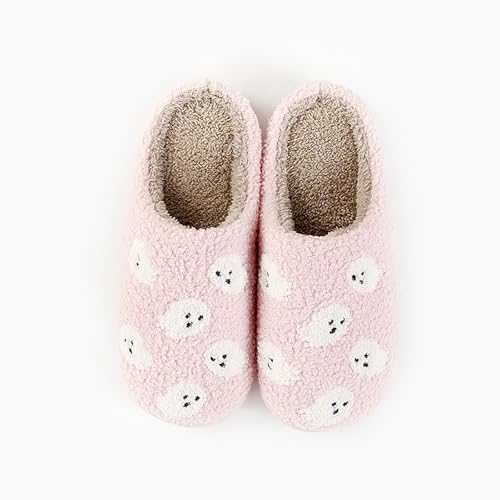 Image of Halloween Pumpkin Slippers for Womens Mens Plush Warm Spooky Lantern Pumpkin Slippers House Shoes