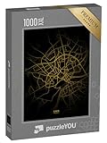 Dimensions XXL : 90 x 67 cm Puzzle 1000 pièces XXL « Carte de Caen, France - Carte de Caen Ville d\'or Poster Art Mural Home Decor Ready to Printable »