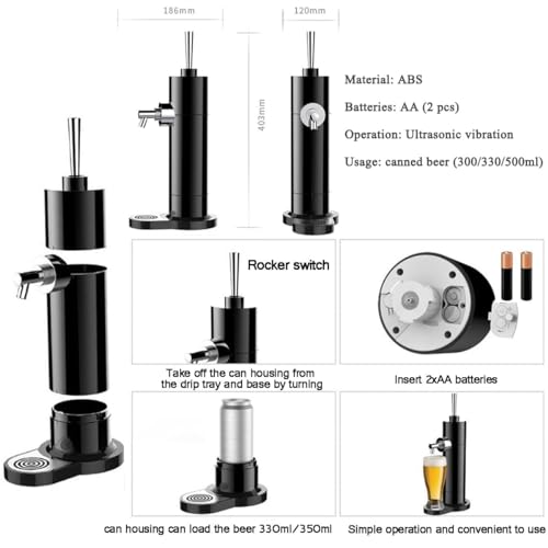 Máquina de cerveja de pressão para casa, dispensador de cerveja portátil para mini barril de cerveja