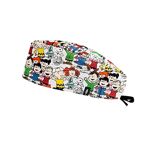 Op-Haube SNOOPY AND FRIENDS mit Klick-System, Unisex, OP-Haar, Robin Hat mit Klick-Befestigungssystem, verstellbar, 100% Baumwolle (Autoklav) Cover