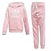adidas Trefoil Hoodie Sweatshirt, Unisex niños, Top:Light Pink/White Bottom:Light Pink/White, 7-8Y
