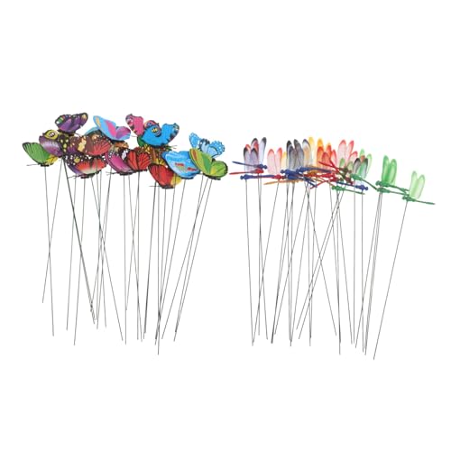SUPVOX 48 Pezzi Decorazioni da con e Colorate Bastoncini Resistenti per Aiuole Vasi e Facili da Installare per Patio e Spazi Esterni Accoglienti