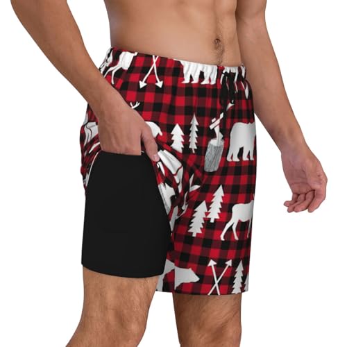 Short de bain imprimé vache cerf arbre de Noël EdWal - 3