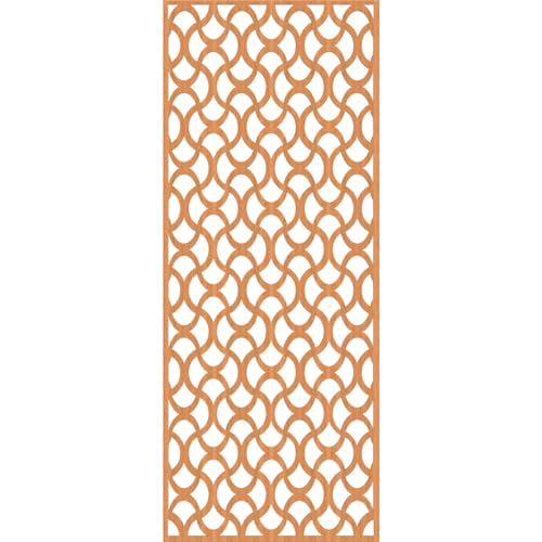 Image of Resort Decorative Pierced Fretwork Wood Wall Panels, 27 3 /8 inchW x 69 3 /8 inchH x 1 /4 inchT, Cherry