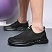 Men Sports Shoes Fashionable New Pattern Mesh Hollow Breathable Comfortable Flat Bottom Lightweight Slip On Seasonal Casual Shoes Casual Sneaker Boots for Men (Black, 9)