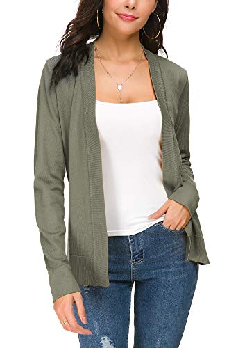 Image of EXCHIC Women's Long Sleeve Open Front Cardigan Sweater Lightweight Casual Knit Sweaters