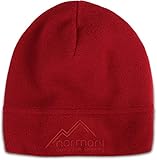 normani Trendige Winter- & Skimütze aus Mikrofleece Farbe Red