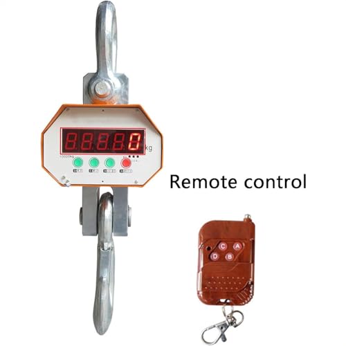 High Precision Industrial Digital Crane Scale, Heavy-Duty Hanging Scale with LCD Display, Tare/Zero/Data Hold/Unit Change for Construction & Travel Use
