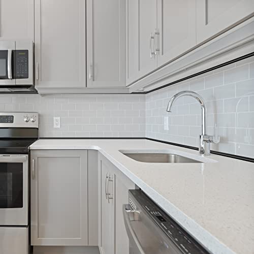 Vamos Tile 10 Ft Peel And Stick Trim For Backsplash Tile Edge,Self-Adhesive Liner For Corner Decor, Flexible Tile Molding In Black #TOP5