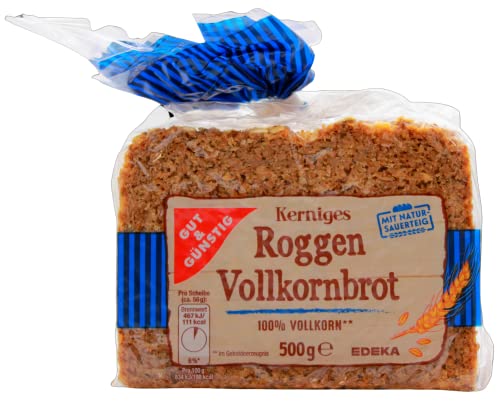Edeka Gut & Günstig kerniges Roggen-Vollkornbrot, 12er Pack (12 x 500g)
