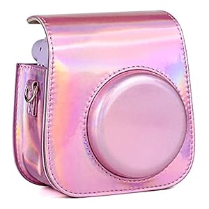 Stela Mini 11 INSTAX Camera Pouch Bag (Colorful Stripe) (Pink)