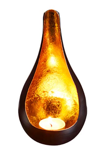 Marrakesch Farol portavelas Oriental de Metal - Candelabro para el jardín - Decorativo para la Mesa - Rasin - transmite Buen Ambiente - Pasa un Buen rato en el jardín