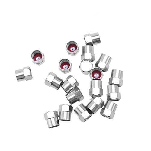 Toddmomy 20pcs Universal Tire Valve Stem Caps for Car Auto Bike Bicycle Half Hexagon Air Caps Easy Install Brass