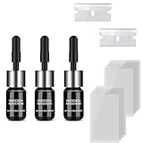 3 Pcs Windshield Crack Repair Kit, Automotive Glass Nano Repair Fluid Solution, Car Scratch Remover,
