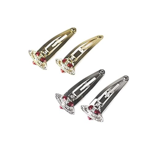 Vivienne Westwood ヴィヴィアンウエストウッド ヘアクリップ NEW DIAMANTE HEART SNAP CLIP 6703000G レディース スナップクリップ 2個セット ハート オーブ クリスタル装飾 ヘアアクセサリー (Gold
