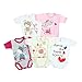 Produktbild TupTam Unisex Baby Kurzarm Wickelbody mit Spruch 5er Pack, Farbe: Mädchen, Größe: 68