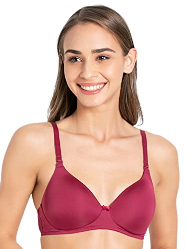 Image of Jockey 1819 Women's Wirefree Padded Microfiber Nylon Elastane Stretch Full Coverage Multiway Styling T-Shirt Bra with Magic Under Cup