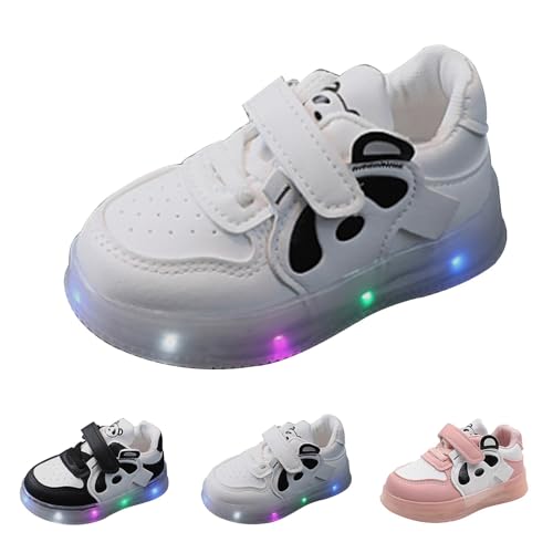 Baby Toddler Infant Boys Girls Light Up Shoes Kids Unisex Color Block Luminous Big Girls Tennis Shoes Size 44