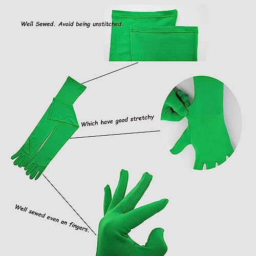 Sheface Stretchy Spandex Long Gloves - Men's & Women's Costume Gloves for Banquet, Party & Wedding3