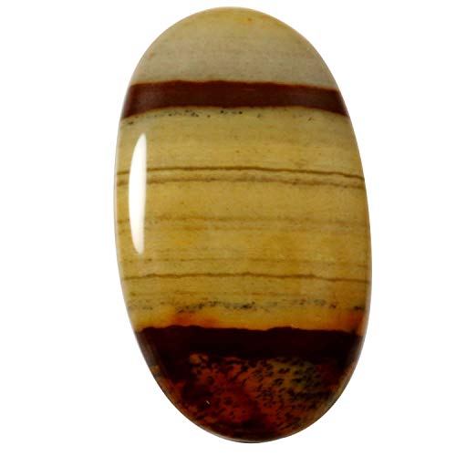 Jaspe moghol naturel de 67,8 carats, une gemme cabochon rare aux détails uniques