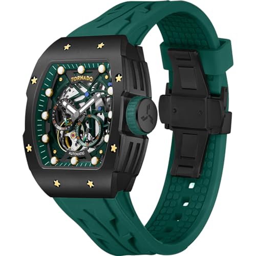 Image of Tornado XENITH Automatic Men's MIYOTA 82S7 Movement Watch, Automatic Display and High Quality Flexible And Durable Silicone Strap - T24302