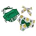 Jimmackey Mare e Piscina Costumi a Due Pezzi Costume da Bagno Bambino Ananas Stampa Nappa Fionda Fascia per Capelli Costume da Bagno Bikini Set Ragazze Cinghie Bowknot 3Pcs