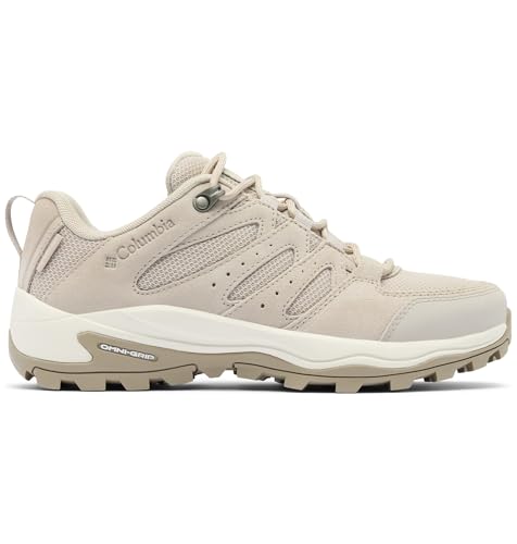 Columbia Mujer Redmond 4 Low WP Zapatillas de Trekking y Senderismo Talle Bajo, Arena Clara, Gris Pardo Suave, 42 EU