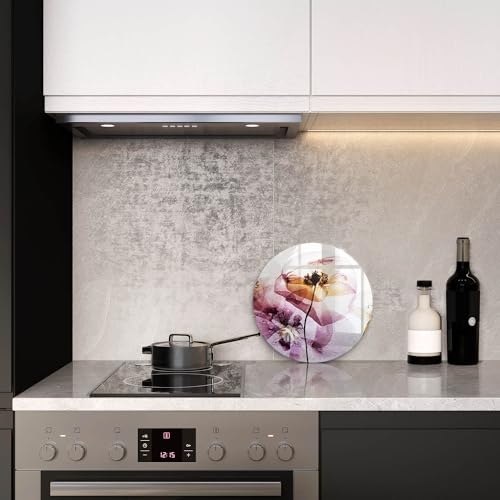 Plaque protection induction 30cm accessoire cuisine multifonctionnel fleurs