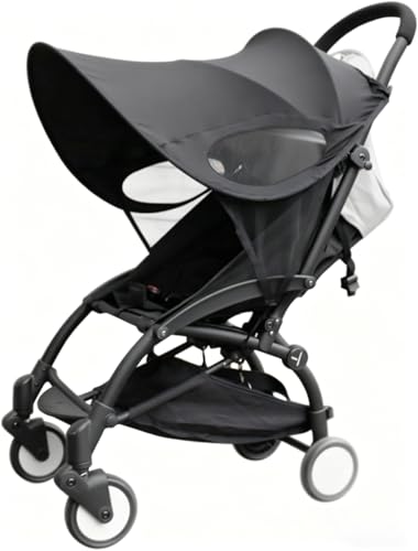 Pare-Soleil Poussette Bébé Universelle Auvent de Poussette bebe Confort Respirant Pare Soleil de Landau Nacelle Anti UV UPF50+ Housse de Protection...
