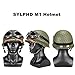 SYLPHID Outdoor Green WW2 US M1 Helmet Steel Field with Net Cover cat Eye Belt and Goggles