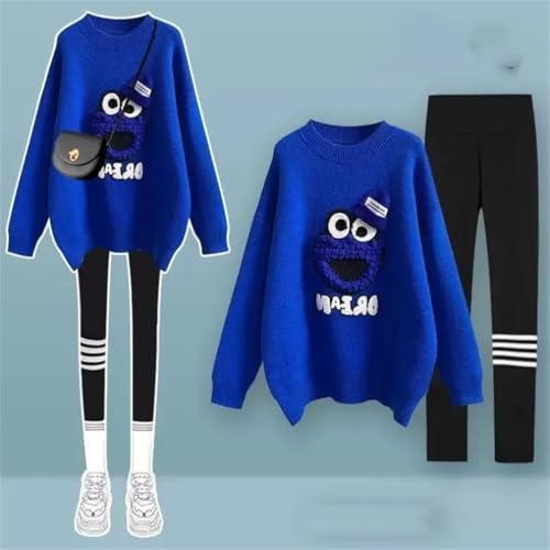 Women's and Winter Set Knitted Sweater Slim Pants Age Reducing Two Piece Set3