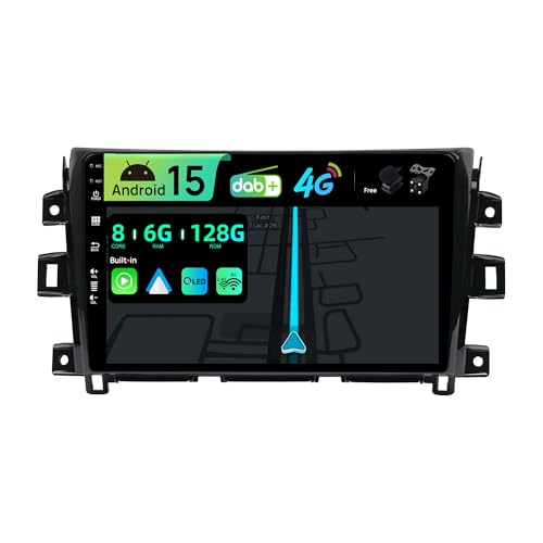 Autoradio Android 15 pour Nissan Navara NP300 2016-2018 Écran QLED 10.1 Pouces Gps Carplay 4G