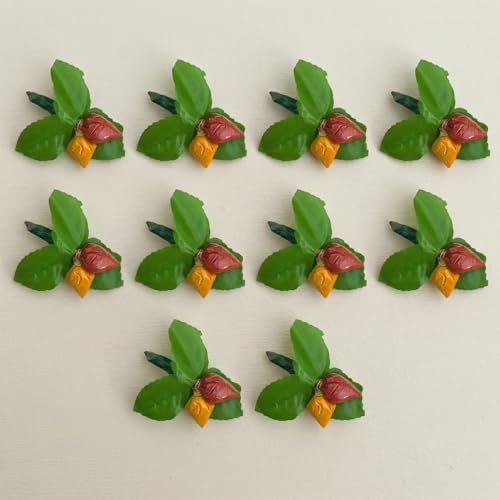 LOVENSPIRE Strawberry Style Mini Haldi Kumkum Packets for Pooja Thali Decorative Sindoor & Turmeric Powder Combo for Wedding & Housewarming Favors Festival Items & Indian Return Gifts 10 Pieces