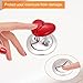 uxcell 4Pcs Toilet Tank Button toilet button pusher Love Heart Shaped Flushing Toilet Button Pusher Toilet Replacement Part for Women Long Nail White