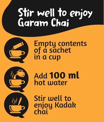 Image of Chaizup Daily 1 Min Instant Assorted Tea Pack - 40 Sachets | Kesar & Adrak Flavours | 40 Servings | 2 Packs (20 Sachets Each) | 280g