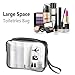 TSA Approved Toiletry Bag Carry on Airport Airline Compliant 3Pcs,Clear Makeup Bag Toiletry bags Quart Size Traveling, 3 Packs Clear Travel Bags for Toiletries,Black