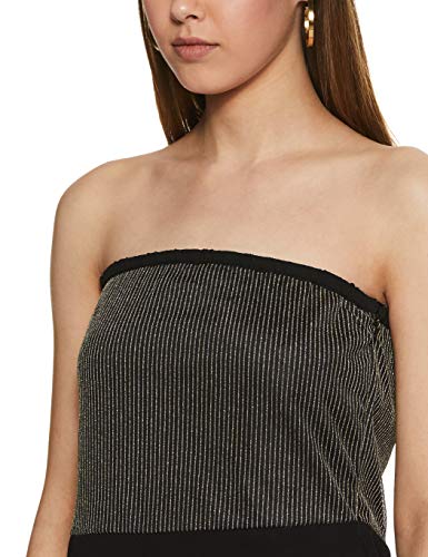 Image of RARE Women Black & Gold-Toned A-Line Tube Dress (EP1643)