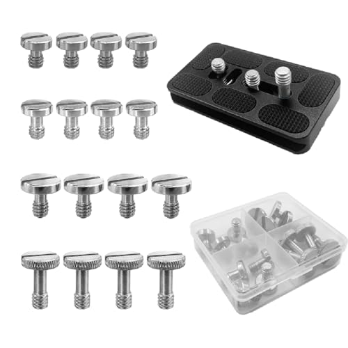 AONTOKY 16PCS Camera Screw Set 4 Sizes Stainless Steel 1/4