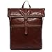 Produktbild SID & VAIN Rucksack echt Leder LEVI Zip XXL groß Kurierrucksack Fahrradrucksack 15" Laptop Backpack Tagesrucksack Laptopfach Lederrucksack Herren braun