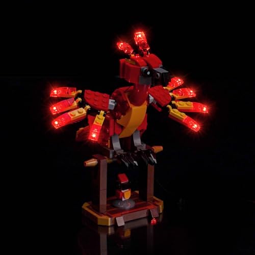 LocoLee Licht Set Kompatibel mit Lego 76448 Fawkes: Dumbledore's Phoenix (Kein - Lego-Set) Dekorative Beleuchtung Set Compatible with Lego 76448 Dumbledores Phönix