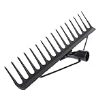 Aqbau® Rechen Aus Metall Rasenrechen Gartenrechen Ohne Stiel 42,5x7x13cm Stahl Pulverbeschichtet Schwarz