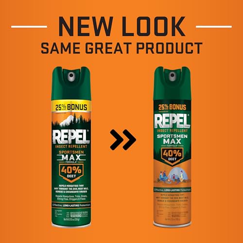 Repel Insect Repellent Sportsmen Max Formula 40% DEET, 2 – 8.125 Ounce Cans, with 40% DEET to Repel Mosquitoes, Ticks, Gnats, Biting Flies, Chiggers and Fleas for Long-Lasting Protection - Thumbnail 2