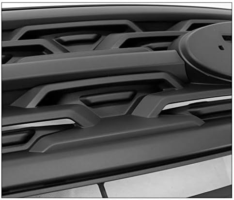 Front Bumper Upper Hood Sport Grille Shell Matte Black Compatible with 2018-2019 Ford Explorer