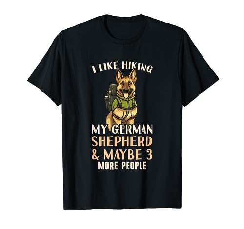 German Shepherd Dad Outfit & German Shepherd Hiking Maglietta