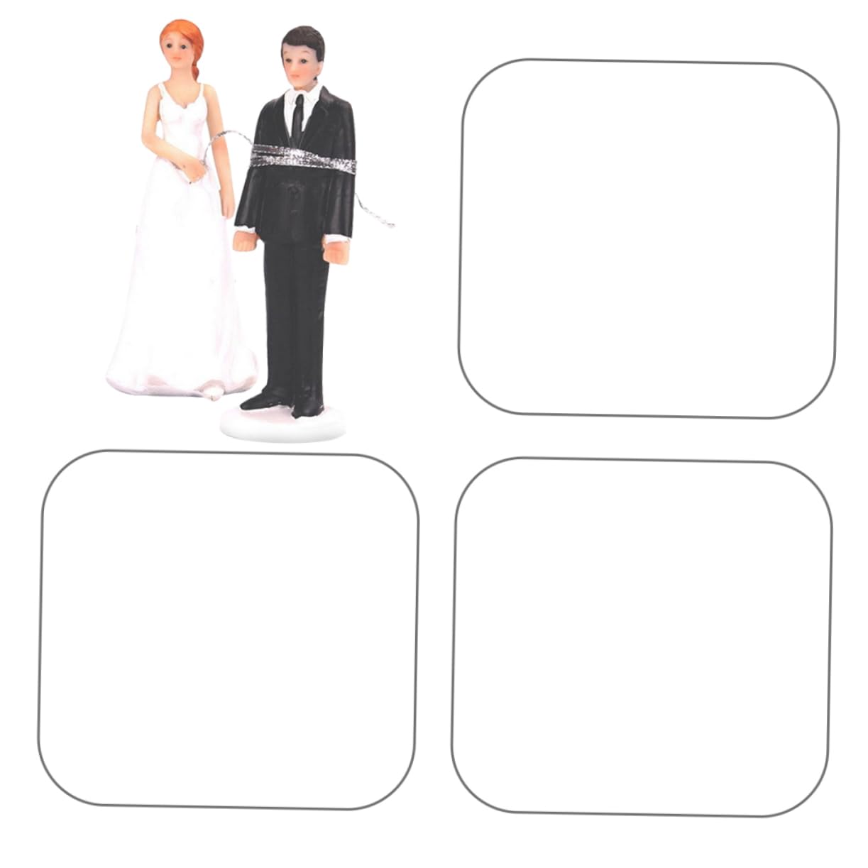 TOPBATHY 2stücke Eleganter Braut Bräutigam Tortenaufsatz Aus Harz Romantische Hochzeitsfigur Für Kuchen-dekoration Detailreiche Figurinen Für Verlobungen Und Hochzeiten