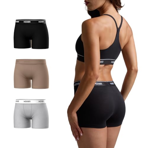 Image of Woxer Womens Boxers - Star 3 inch Boy Shorts Underwear for Women - Boxer Briefs
