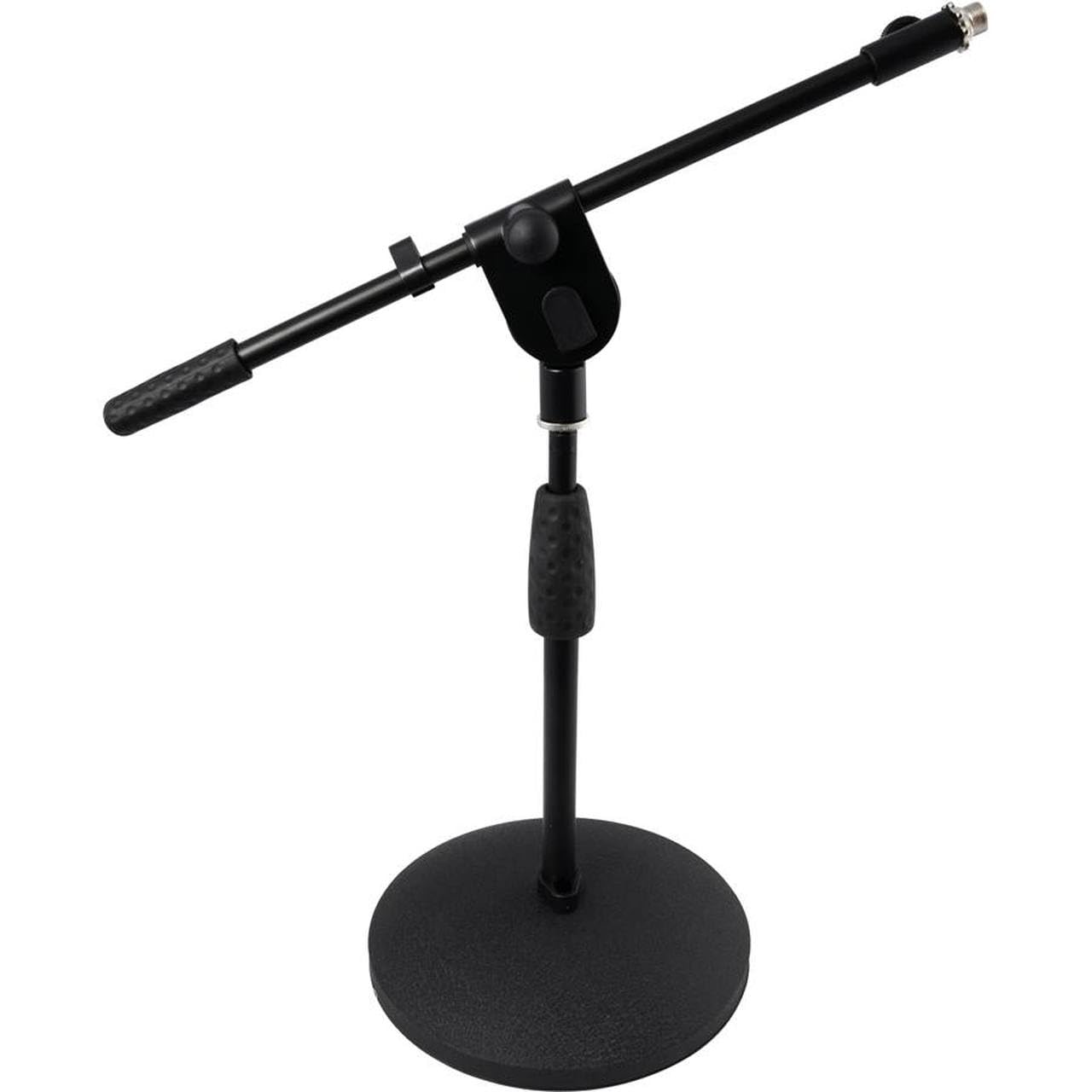 QUIK LOK - A/495 BK, ASTA MICROFONICA bassa telescopica con base in ghisa